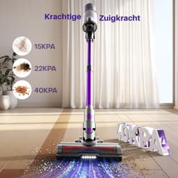 VEGREM® Steelstofzuiger - Stofzuiger Zonder Zak - Steelstofzuiger Draadloos - Steelstofzuigers - Steelstofzuiger Zonder Zak Op Accu - Stofzuiger Draadloos — thumbnail 3