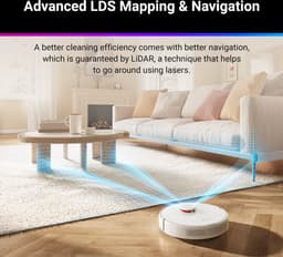 DREAME D9Max Wit - 2-in-1 robotstofzuiger - Laser-intelligente LDS-navigatie - 4.000 Pa - Kaarten met meerdere verdiepingen — thumbnail 3