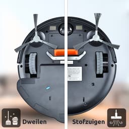 CleanDays Robotstofzuiger met dweilfunctie - Slimme navigatie - Dweilrobot - Robotstofzuiger met laadstation - Werkt met huisdieren - Inclusief Nederlandstalige app & afstandsbediening - D2-001 — thumbnail 5