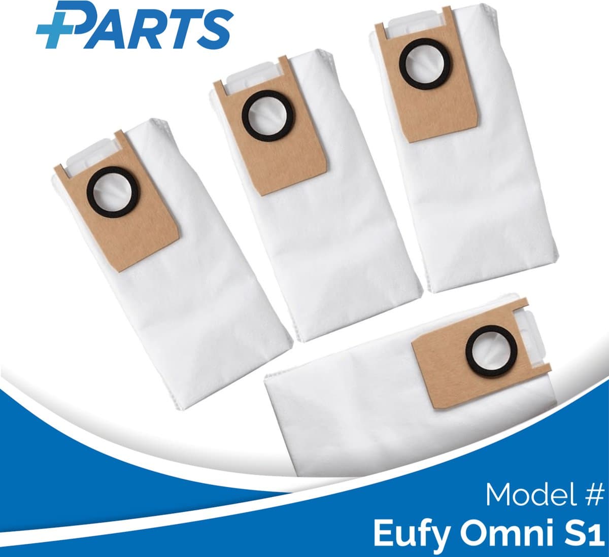 Eufy Omni S1 Stofzakken (4 Stuks, Plus.Parts® alternatief voor T29B9) — afbeelding 1