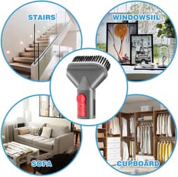 YONO Opzetstuk Accessoires Set XL geschikt voor Dyson V16/V15/V11/V10/V8 - Mondstuk - Zuigmond - Borstel - Onderdelen Steelstofzuiger - Accessoires — thumbnail 3