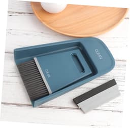 Mini Bezem Stoffer - Schoonmaakset Mini - Bureau Reinigen - Duurzaam Handig - 19.5x13.8cm - Marineblauw — thumbnail 5