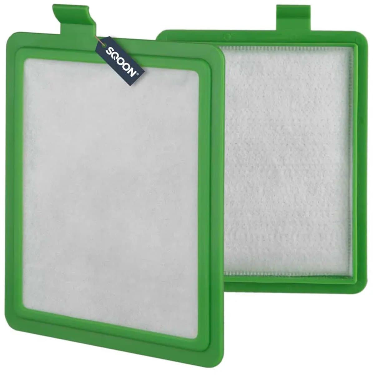 SQOON® Microfilter geschikt voor AEG / Electrolux / Philips stofzuigers - Gelijk aan: EF17 909288052 / AEF08 9001951509 - Vervangingsfilter voor optimale filtratie — afbeelding 1
