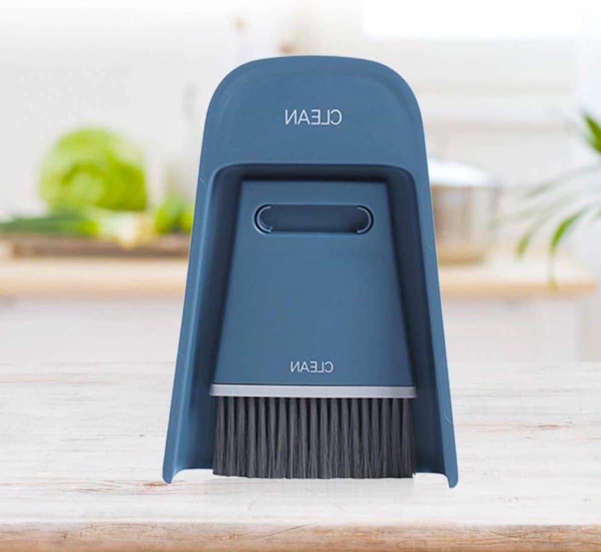Stoffer en Blik Set - Mini Bezem Set - Desktop Schoonmaken - Ruimtebesparend Compact Ontwerp - 19.5 x 13.3 cm — afbeelding 1