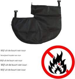 Opvangzak Blad Stofzuiger - Reserve Zakken - Tuin Onderhoud - Ritssluiting Bodem - 30 cm Opening - Zwart — thumbnail 5