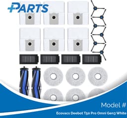 Ecovacs Deebot T50 Pro Omni Gen3 White Onderhoudsset (Plus.Parts® alternatief voor DKT060203) — thumbnail 1