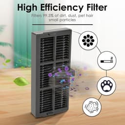 3 stuks HEPA-filteraccessoires-voor Dreame L10s Ultra Gen 2 / X40 Ultra / X40 Master / L40 Ultra / L10s Pro Ultra / X30 Ultra / L10s Ultra Gen 3 stofzuiger-actieve koolstoffilter-reserveonderdelen — thumbnail 2