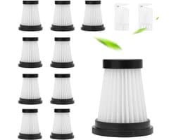 10-delige wasbare HEPA-filterset met reinigingsborstel Geschikt voor de Genius Invictus One 1.0/X7/2.0 handstofzuigers.