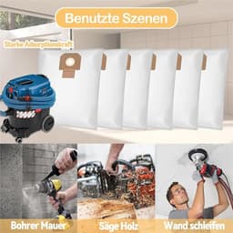 10 stuks Geschikt voor Bosch GAS 35 L AFC GAS 35 L SFC+ GAS 35 M AFC VB090F VAC090A VAC090AH VAC090S 2607432037 Stofzakken — thumbnail 2
