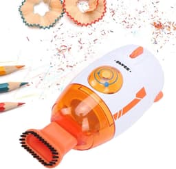 Mini Stofzuiger - Desktop Reiniger - Bureau Schoonmaken - USB Oplaadbaar - 55 Ml Capaciteit - Oranje — thumbnail 1