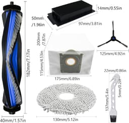 16stuks - stofzuiger - Accessoires gescht voor Ecovacs Deebot T50 Pro Omni / T50 Omni /T50 Pro stofzuiger - reserveonderdelen - accessoireset 1 hoofdborstel - 2 filters - 4 reinigingsdoeken - 4 stofzakken - 4 zijborstels - 1 Zwanenhalsborstel — thumbnail 2