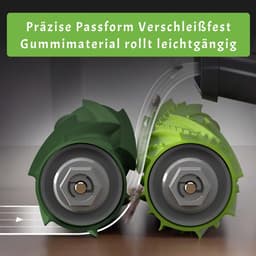 Dailygoody - Set van 2 borstels - iRobot reserveonderdelen - Verbeterde zuigkracht - 4 rubberen borstels - Geschikt voor E-serie en i Serie - Voo — thumbnail 2