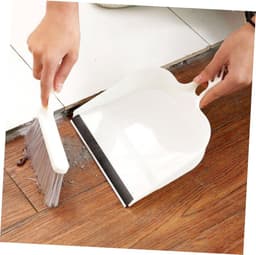 Bureaustofzuiger Set - Mini Stoffer Blik - Bureau Schoonmaken - Zachte Borstel - 28 cm Stofblik - Wit — thumbnail 3