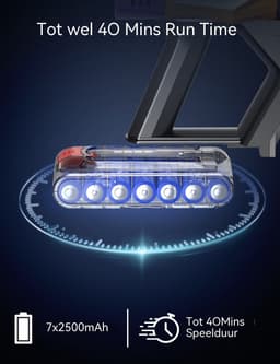 Steelstofzuiger Draadloos-Accu Stofzuiger-50 kPa Zuigkracht-60 Min Gebruiksduur-LED Display-HEPA Filter-Anti-Klit Borstel-Voor Tapijt Dierenharen Auto-1,5 L-Paars — thumbnail 4