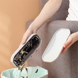 Handmatige Kruimelborstel - Tafelkruimelveger - Snel Opruimen - Stevig ABS Materiaal - 20 cm Lengte - Wit — thumbnail 5