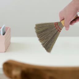 Mini Handveger - Kleine Stoffer - Huiselijke Stofverwijdering - Handgeweven Maïsstro - 20x16x2.5CM - Meerkleurig — thumbnail 2