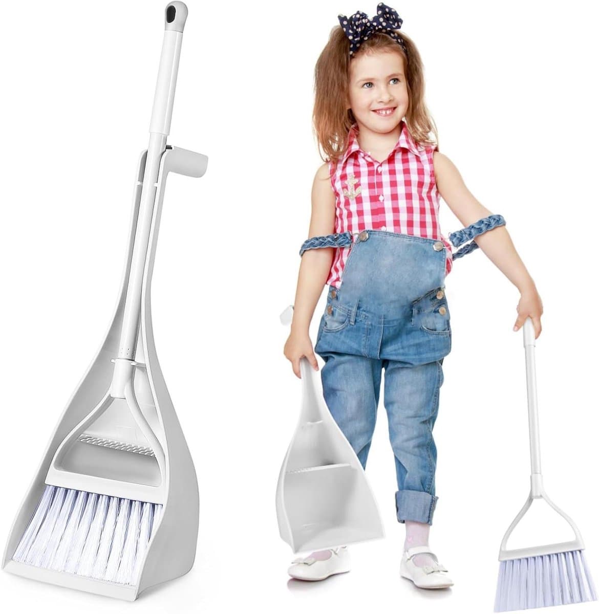 Mini Stoffer Blik - Kleine Veegset - Bureau Schoonmaken - Geïntegreerd Ontwerp - 42 cm Lengte - Diverse Kleuren — afbeelding 1
