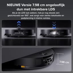 Roborock Saros 10 Robotstofzuiger met Dweil–22000Pa– 7,98 cm Ultradun– Auto Afneembare Mop– AI 3.0 Obstacle Vermijding– Auto Wasmiddeldosering– 80℃Heet water dweilwassing & Dock Zelfreiniging– Zwart– S8 MaxV Ultra Upgrade-versie — thumbnail 4