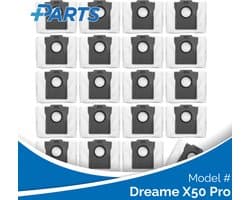 Dreame X50 Pro Stofzakken (20 Stuks, Plus.Parts® alternatief voor RDB8)