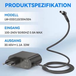 Oplaadkabel voor V10, V11, V12, V15, SV11, SV11, SV12, SV14, SV15, SV20, SV22 stofzuiger, accu-handreiniger, absolute acculader — thumbnail 1