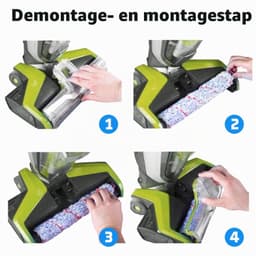 Borstelrolset - 2 rollen en 2 filters - Voor Bissell CrossWave — thumbnail 5