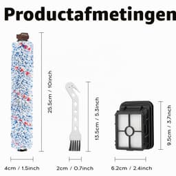 Borstelrolset - 2 rollen en 2 filters - Voor Bissell CrossWave — thumbnail 3