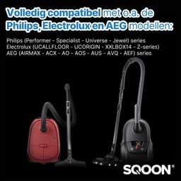 SQOON® Filterset geschikt voor o.a. Philips, AEG en Electrolux - 3 STUKS - Gelijk aan model: FC8031 - Voor optimale stofopvang en schone lucht — thumbnail 4