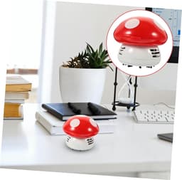 Mini Stofzuiger - Tafelstofzuiger Kruimeldief - Bureau Schoonmaken - Laag Geluidsniveau - 115 Gram - Rood — thumbnail 4