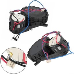 Robot Stofzuiger Wielen - Onderdelen Set - Verbeterde Mobiliteit - Specifieke Compatibiliteit - Links en Rechts - Zwart — thumbnail 2