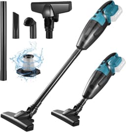 Draadloze Handstofzuiger - Mini Kruimeldief - Snel Reinigen - Nat en Droog - 0.6L Blauw — thumbnail 1