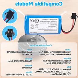 Krachtige 3400 mAh batterij voor diverse stofzuigers zoals Tikom, Yeedi en Conga, ideaal voor langdurig gebruik en optimale prestaties — thumbnail 2