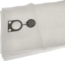 vhbw 5 Microfleece Dust Bags Compatible with Starmix ISP iPulse L-1635 BASIC, ISP iPulse M-1635 SAFE/PLUS Vacuum Cleaner, White — thumbnail 2