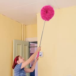Intrekbare stofreiniger - Plumeau veer - Stof verwijderen - Flexibele kop - 33-80 cm - Rood — thumbnail 3