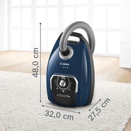Stofzuiger met Zak - Vloer Stofzuiger - Allergie Vriendelijk Schoonmaken - Stil en Krachtig - 15m Actieradius - Blauw — thumbnail 3