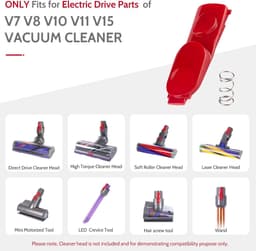 Geschikt voor dyson V7 V8 V10 V11 V15 stofzuiger sluitplaat knop, stofzuiger buis vervangen/licht gereedschap knop met veer, 2-delige vacuumpomp/cleanhead clip — thumbnail 4