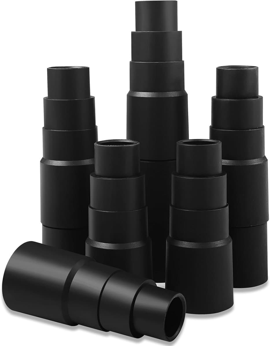Stofzuigerslang adapter 4 lagen zwart - slangverloopstuk 25 mm tot 42 mm - 6 stuks — afbeelding 1