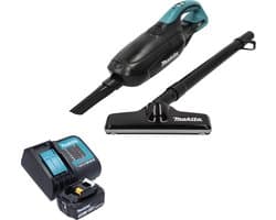 Makita DCL 182 SF1 B accustofzuiger 18 V zwart + 1x accu 3,0 Ah + oplader