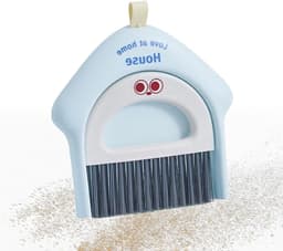 Stofblik en Bezem - Mini Reinigingsset - Snel Opruimen - Compact Ontwerp - 18.5 x 17 cm - Blauw — thumbnail 1