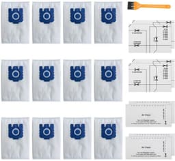 12-Pack Stofzuigerzakken Compatibel met Miele GN Serie S8/C1/C2/C3 — thumbnail 1