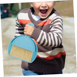 Handveger en Stoffer Set - Kruimelveger Tafelveger - Snel Opruimen - Compact Ontwerp - 21 cm - Diverse Kleuren — thumbnail 2