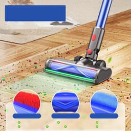 Vervangende Zuigmond Met Groene LED-Verlichting Voor Dyson V7 V8 V10 V11 V15 - 255 mm 90°/180° Draaibaar Geschikt Voor Alle Vloeren - Grijs — thumbnail 2