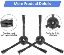Dailygoods- Zijborstels 6 Stuks - Compatibel met Roborock Q5 Max+, S8 MaxV Ultra, Q5 Pro - Q8 Max+ - Q Revo - Qrevo Pro - Qrevo S - Qrevo Slim - Qrevo Master - Stofzuigerborstels — thumbnail 3