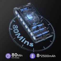 Draadloze Steelstofzuiger - Stofzuiger met steel Handstofzuiger - Efficiënt Schoonmaken - Krachtige 55KPa Zuigkracht - 80 Min Werktijd - Zwart — thumbnail 4