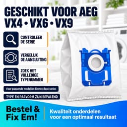 Fixem Stofzuigerzakken 20 Stuks, Geschikt voor Philips AEG Electrolux S-Bag, Standard Bag 3-D, VX9 Serie, PH99 — thumbnail 3