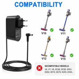 Oplader - 30,45 V - 1,1 A - Compatibel met Dyson — thumbnail 4