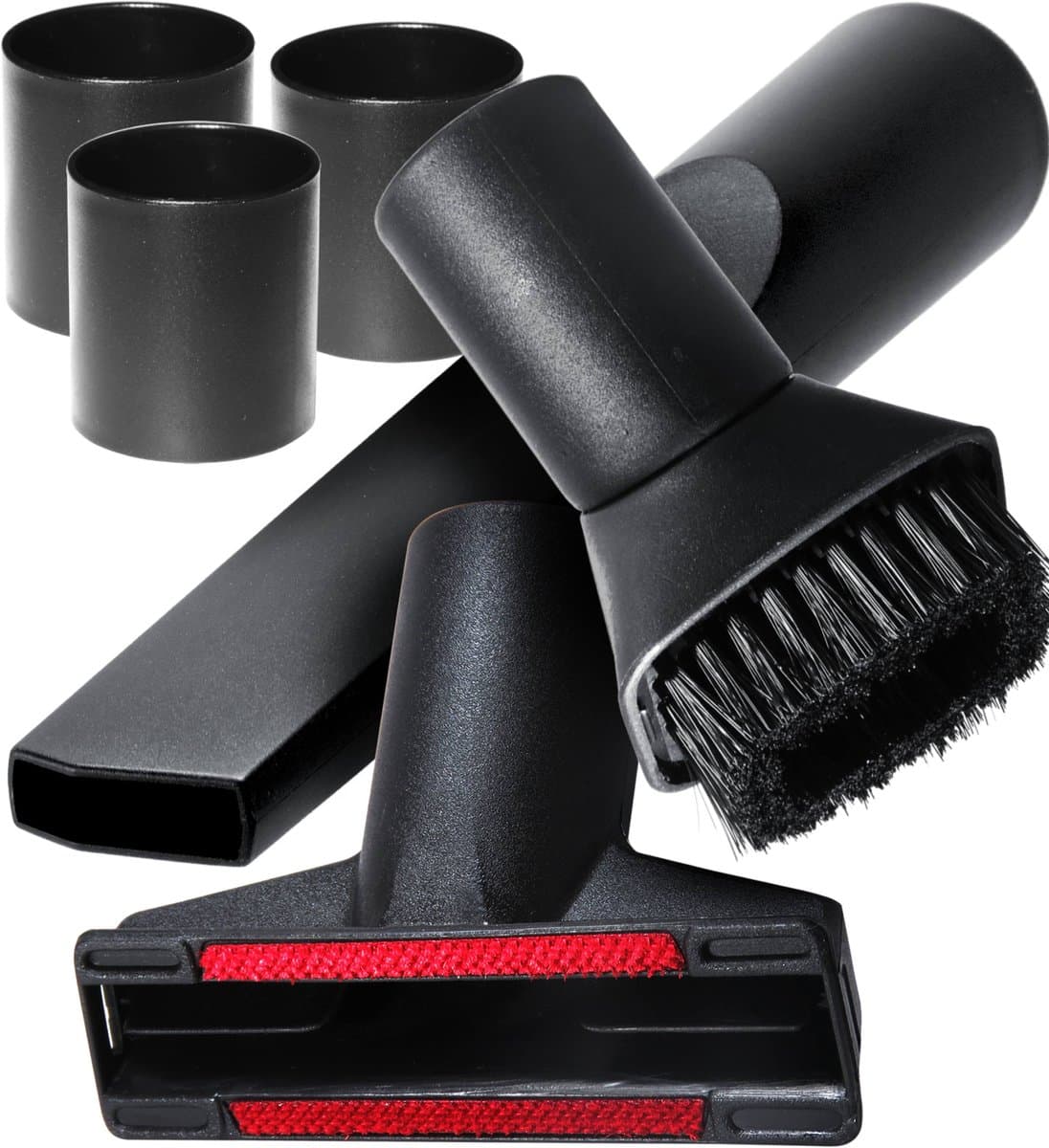 Dparts 3-delig stofzuiger hulpstukken set - plumeau - meubelborstel - spleetzuigmond - geschikt voor Miele Philips AEG Karcher Bosch Numatic Nilfisk - stofzuigermond - stofzuigermondstuk - stofzuigervoet - borstel - universeel opzetstuk zuigmond — afbeelding 1