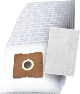 20x Dparts stofzuigerzakken en 1 filter geschikt voor Inventum - Tomado - Sauber - st306rza sz300 st306bza st306zza st308wza st154rza - Princess Silence Deluxe - tvc3001b tvc3001r tdb300 - V70 V20 - SB70 SB20 - PH95 stofzuigzakken — thumbnail 1