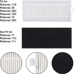 PolkaHome® Vervangingsset geschikt voor Robotstofzuiger Accessoires & Onderdelen – Geschikt voor Eufy RoboVac 11S, 11S Slim, 12, 15C, 15T, 25C, 30, 30C, 35C — thumbnail 4