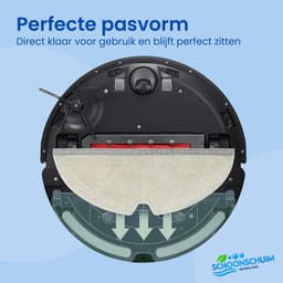 SCHOONSCHUIM® Roborock Robotstofzuiger Dweildoek – 4x Verbeterde Microvezel Dweildoeken voor Roborock Q8 Max/Q8/Q7 Max+/Q7 Max/Q7+/Q7/S6 Pure/S6 MaxV/S6/S5 Max/S5 – Herbruikbare Dweilpads van Hoge Kwaliteit — thumbnail 3
