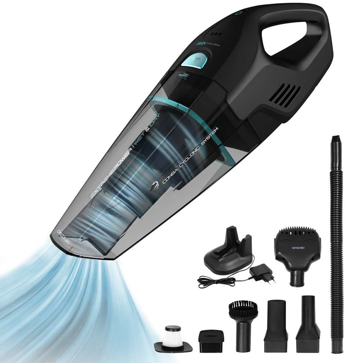 Cecotec Immortal Kruimelzuiger - Inclusief Compleet Accessoires Pakket, Laadstation en Dierenborstel - HEPA Filter - Snoerloos/Draadloos — afbeelding 1